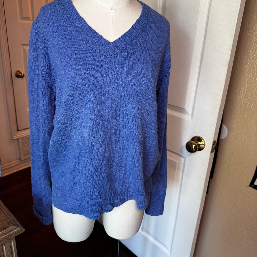 J. Crew Women's V-Neck Sweater in Rich Blue